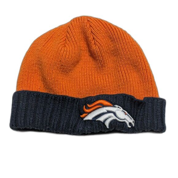 New Era Other - New Era Denver Broncos Knit Beanie OSFM Orange Navy Cuffed NFL Lined Hat